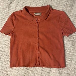 Urban Outfitters Button Down Crop T-Shirt